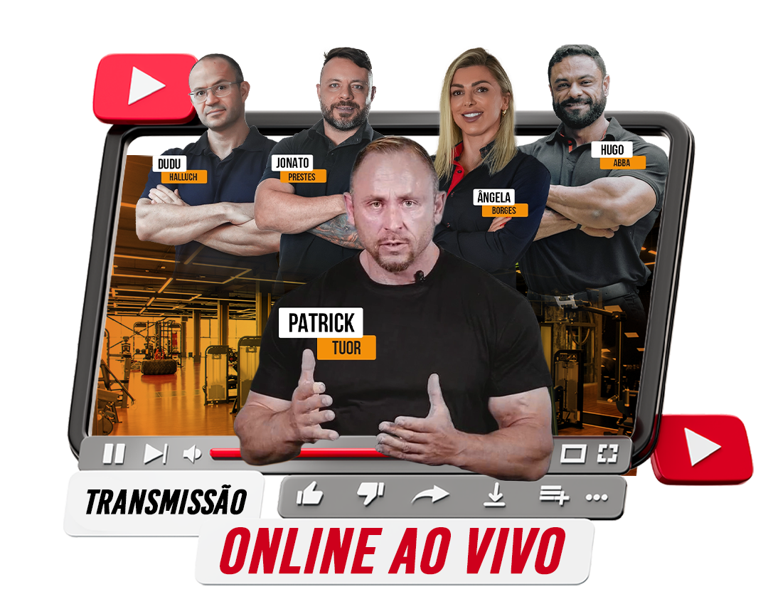 Arte oficial do Bodybuilder Science ao vivo com os cinco professores
